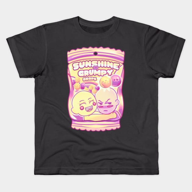 Grumpy and Sunshine Trope Kids T-Shirt by VelvepeachShop